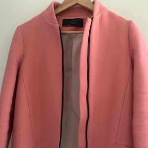 Zara pink wool coat